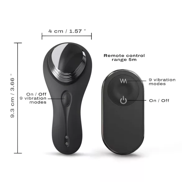 Dorcel Discreet Vibe + - bežični klitoralni vibrator (crni)