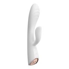   Dorcel Flexi Rabbit - grijaći vibrator za klitoris na ruku na baterije (bijeli)