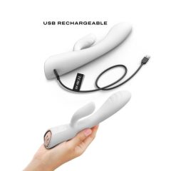   Dorcel Flexi Rabbit - grijaći vibrator za klitoris na ruku na baterije (bijeli)