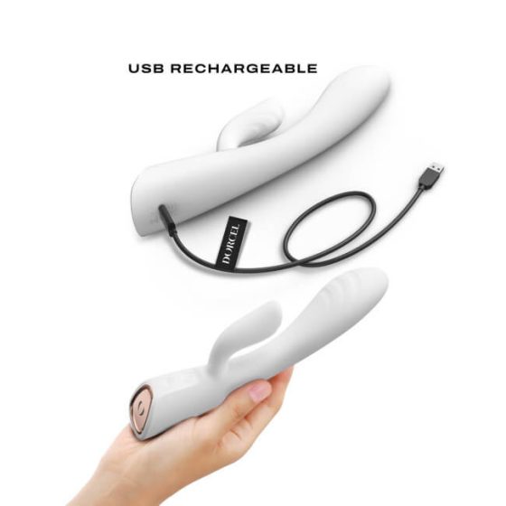 Dorcel Flexi Rabbit - grijaći vibrator za klitoris na ruku na baterije (bijeli)