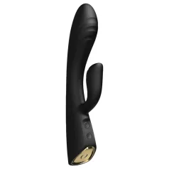   Dorcel Flexi Rabbit - grijani vibrator s fleksibilnim klitoralnim nastavkom (crni)