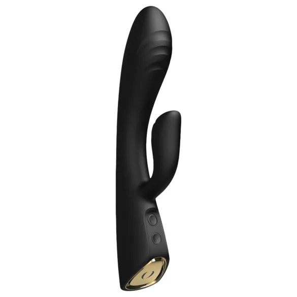 Dorcel Flexi Rabbit - grijani vibrator s fleksibilnim klitoralnim nastavkom (crni)