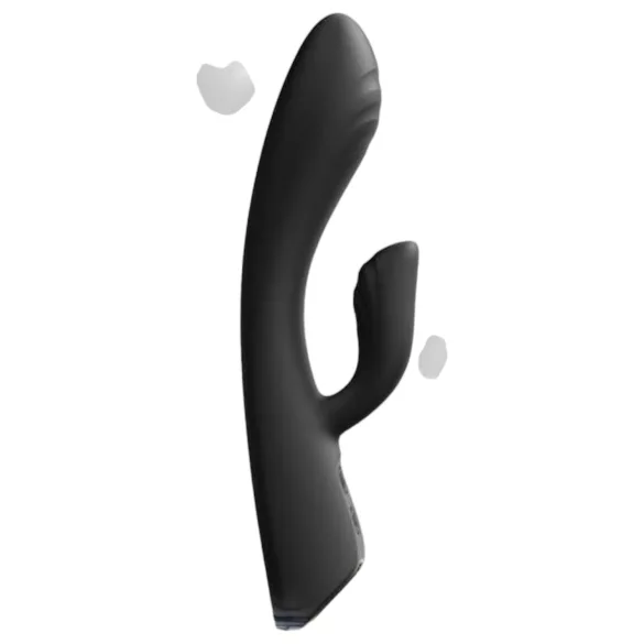 Dorcel Flexi Rabbit - grijani vibrator s fleksibilnim klitoralnim nastavkom (crni)