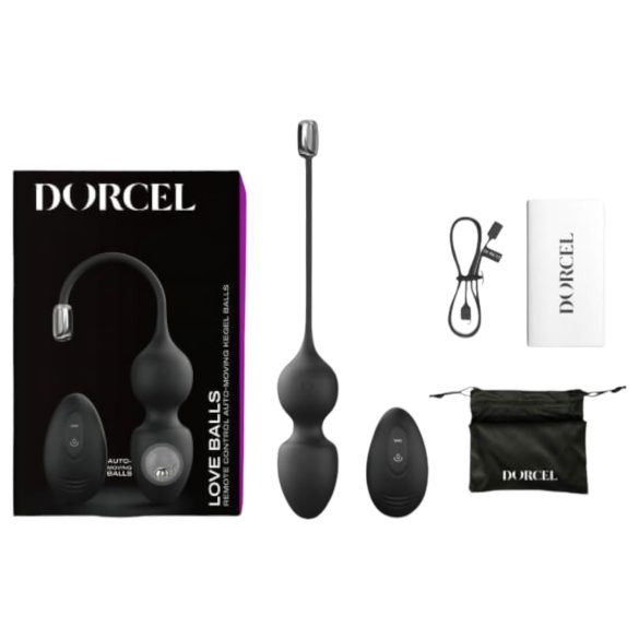 Dorcel Love Balls - magnetske gejša kuglice duo (crne)