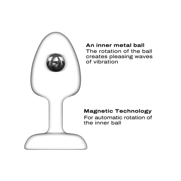 Dorcel - kuglasti daljinski crni analni vibrator M