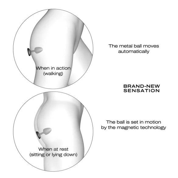 Dorcel - kuglasti daljinski crni analni vibrator M