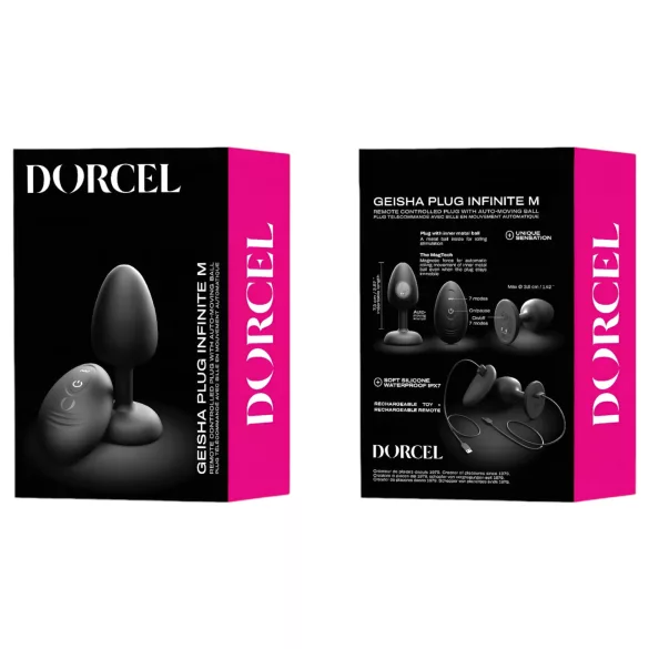 Dorcel - kuglasti daljinski crni analni vibrator M