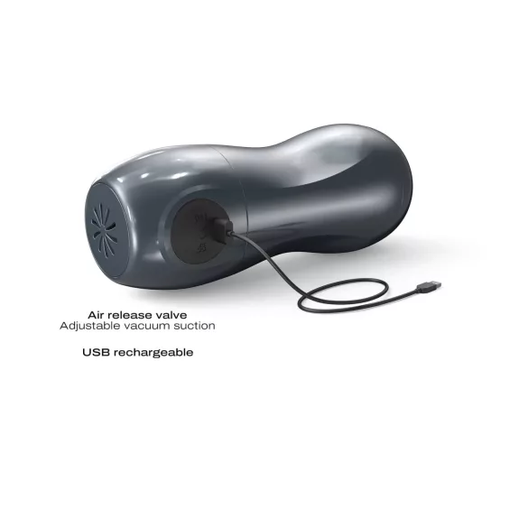 Dorcel Blowjoy Vibe - masturbator na baterije sa funkcijom sisanja i vibracija (sivi)