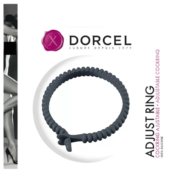 Dorcel - podesivi silikonski erekcijski prsten - sivi