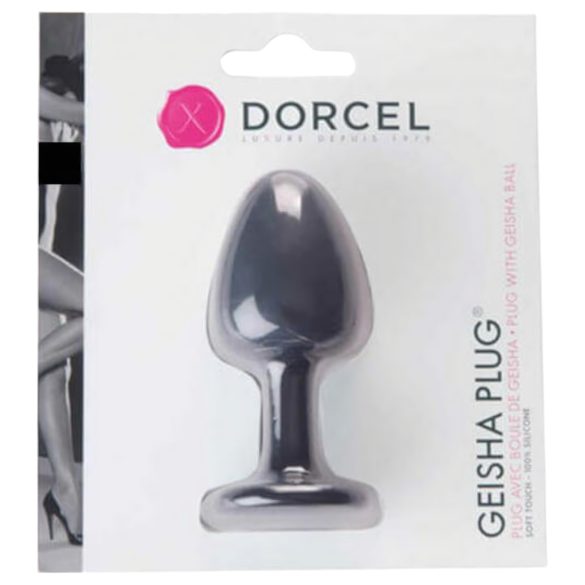 Dorcel Geisha Plug M - analni čep sa kuglicom (crni)