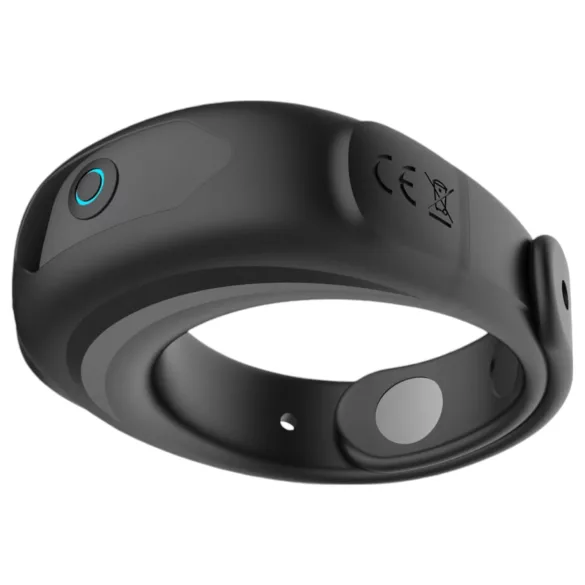 Funny Me - vibrirajući erekcijski prsten s podesivom jačinom - crni