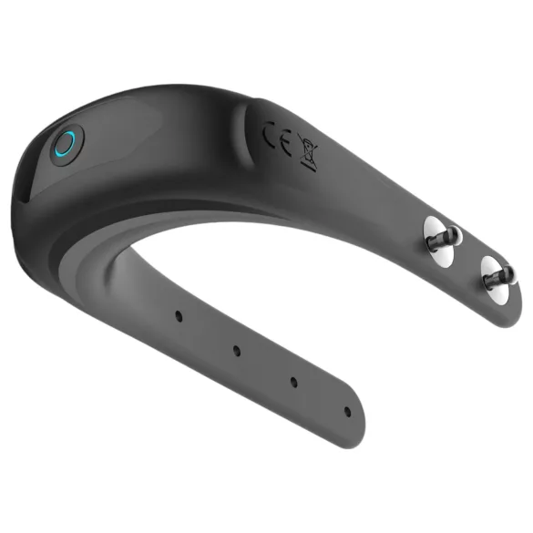 Funny Me - vibrirajući erekcijski prsten s podesivom jačinom - crni