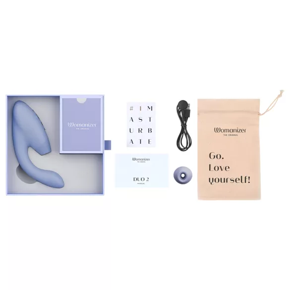 Womanizer Duo 2 - vibrator za G-točku i klitoris - 2u1 - ljubičasta
