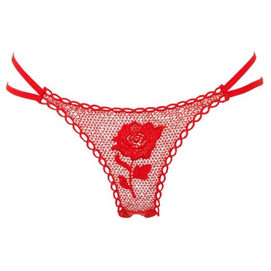 Panty Rose - tange skrivene u ružičastom koncu - crvena (SL)