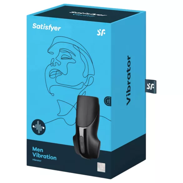 Satisfyer Men Vibration - vibrirajući masturbator za muškarce - crni