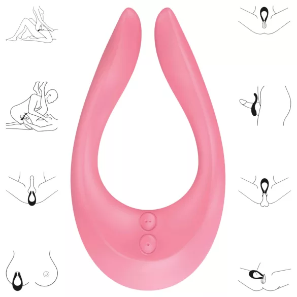 Satisfyer - vibrator za parove na punjenje - pink