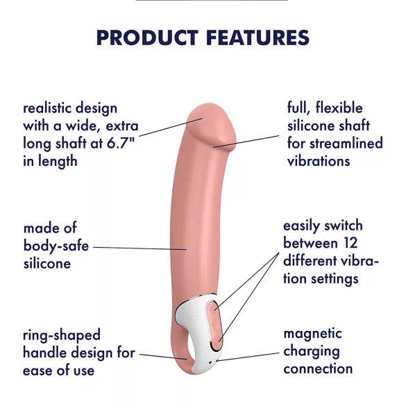 Satisfyer Master - vibrator na baterije - vodootporan - bež/boja kože