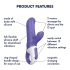Satisfyer Magic Bunny - vodootporni vibrator s klitoralnim nastavkom (plavi)