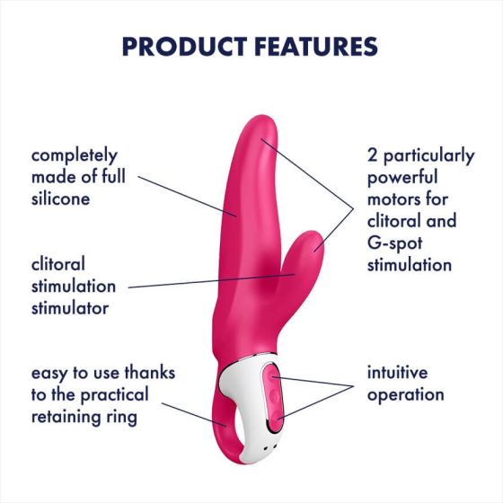 Satisfyer Mr. Rabbit - vodootporan vibrator za klitoris na baterije (ružičasti)