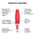 Satisfyer Power Flower - punjivi, vodootporni vibrator (crveni)