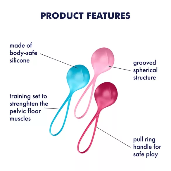 Satisfyer - set gejša kuglica - 3-dijelni