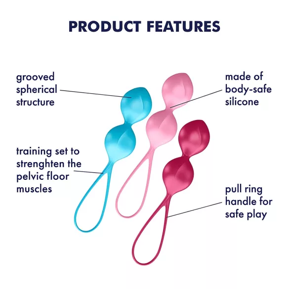 Satisfyer V Balls - set gejšinih kuglica - 3 komada
