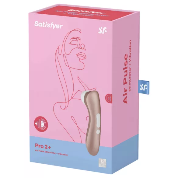 Satisfyer Pro 2+ - vibratorski stimulator klitorisa na baterije - smeđa