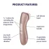 Satisfyer Pro 2+ - vibratorski stimulator klitorisa na baterije - smeđa