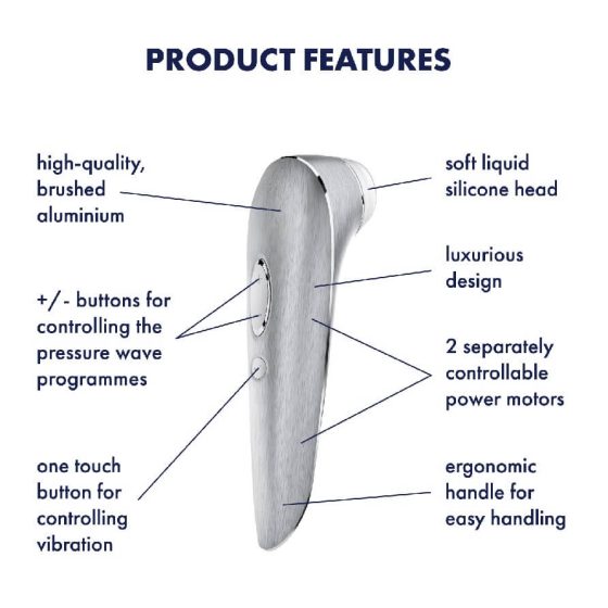 Satisfyer Luxury High Fashion - stimulator klitorisa zračnim valovima (srebrni)