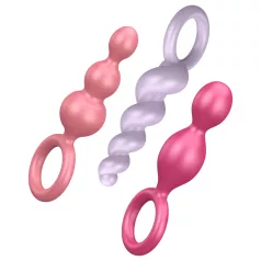 Satisfyer Booty Call - analni plug set - šareno - 3 komada