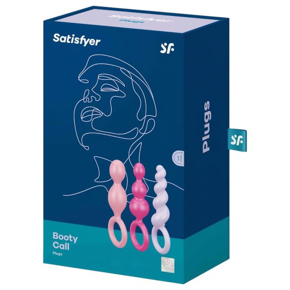 Satisfyer Booty Call - analni plug set - šareno - 3 komada