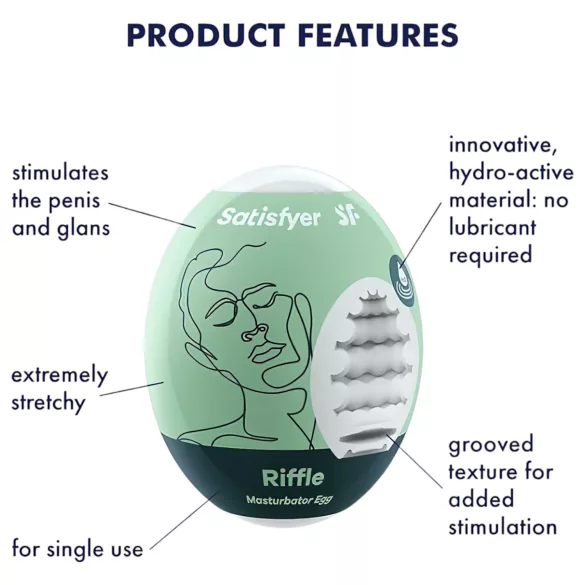 Satisfyer Egg Riffle - set muških masturbatora jaje - 3 komada