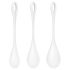 Satisfyer Yoni Power 1 - set bijelih gejša kuglica (3-dijelni)