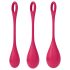 Satisfyer Yoni Power 1 - set gejša kuglica - crvena (3 dijela)