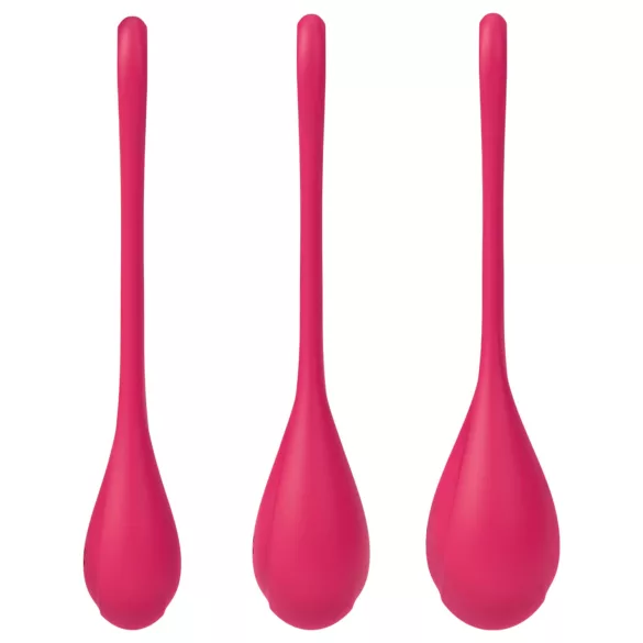 Satisfyer Yoni Power 1 - set gejšinih kuglica - 3 komada - crvena