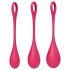 Satisfyer Yoni Power 1 - set gejša kuglica - crvena (3 dijela)