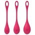 Satisfyer Yoni Power 1 - set gejša kuglica - crvena (3 dijela)