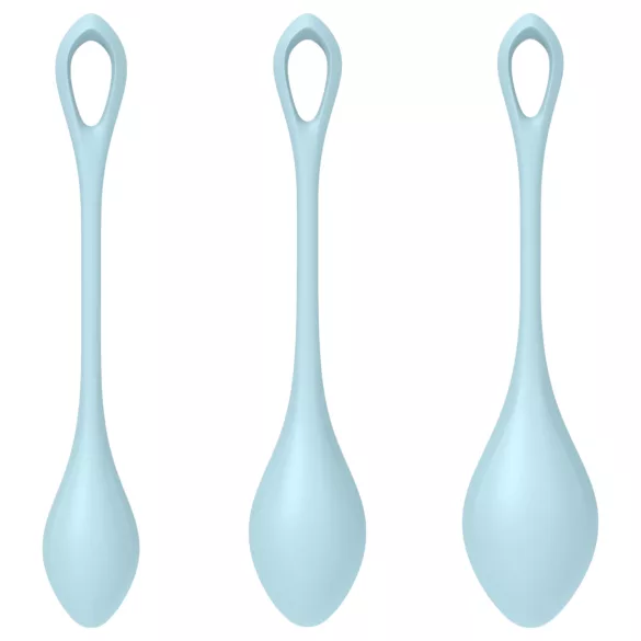 Satisfyer Yoni Power 2 - set gejša kuglica - plave - 3 dijela