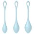 Satisfyer Yoni Power 2 - set gejša kuglica - plavi (3 dijela)