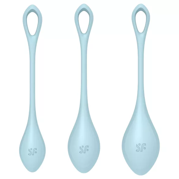 Satisfyer Yoni Power 2 - set gejša kuglica - plave - 3 dijela