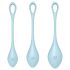 Satisfyer Yoni Power 2 - set gejša kuglica - plavi (3 dijela)