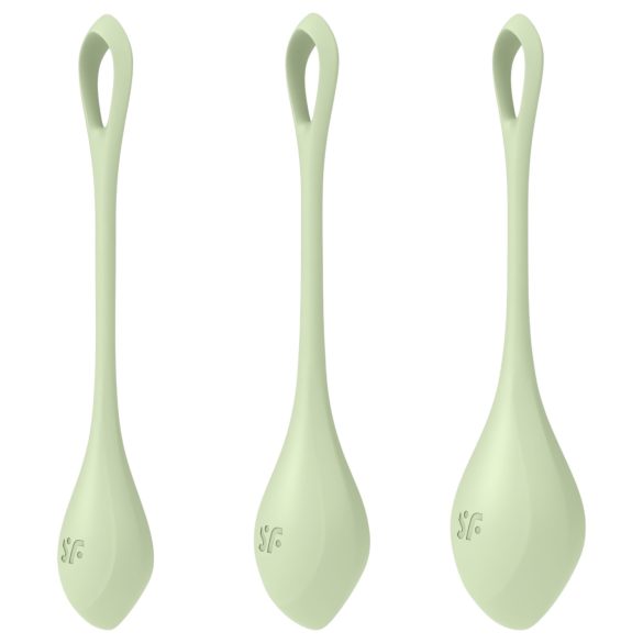 Satisfyer Yoni Power 2 - Set ginekoloških kuglica - zelene (3 komada)