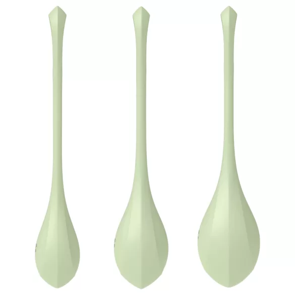 Satisfyer Yoni Power 2 - set jaja za Kegelove vježbe - 3 komada - zelena