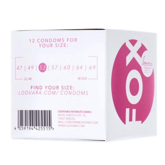 Loovara Fox 53 veganski kondom - 53 mm (12 kom)