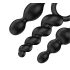 Satisfyer Booty Call - set analnih čepova - crna (3 komada)
