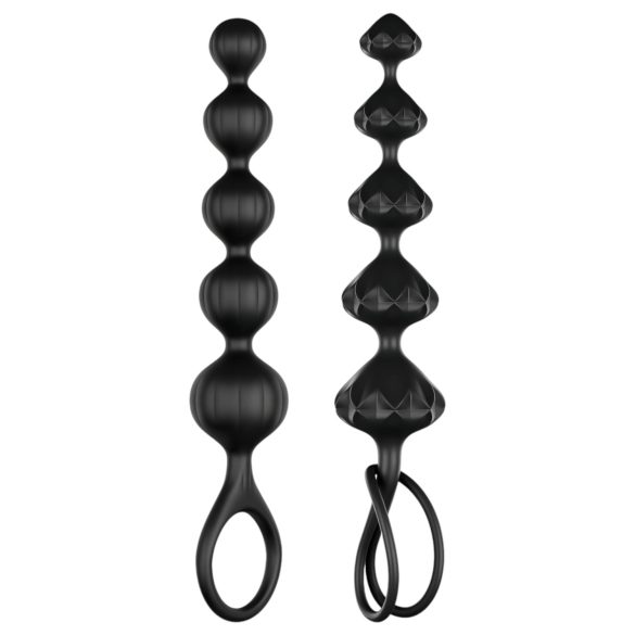 Satisfyer Love Beads - set analnih kuglica (crna)