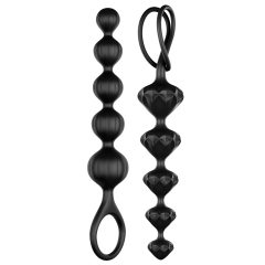   Satisfyer Love Beads - analni dildo set s perlama - crni (2 dijela)