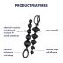 Satisfyer Love Beads - set analnih kuglica (crna)