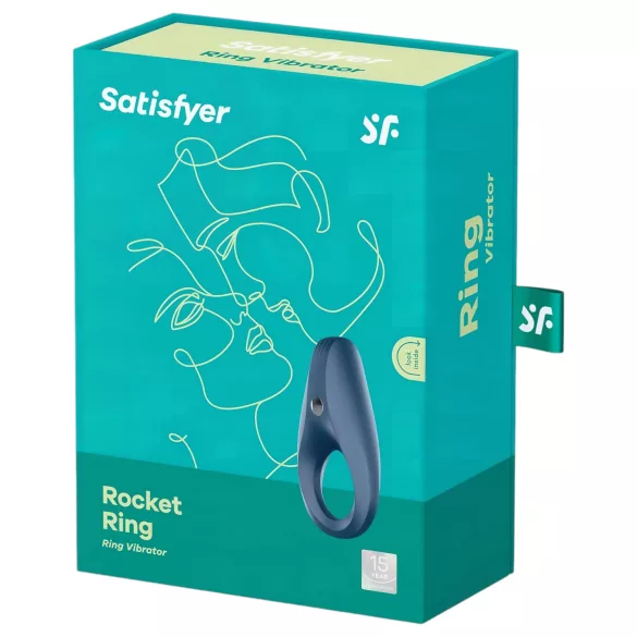 Satisfyer Rocket Ring - vibrirajući prsten za penis - vodootporan silikon plavi