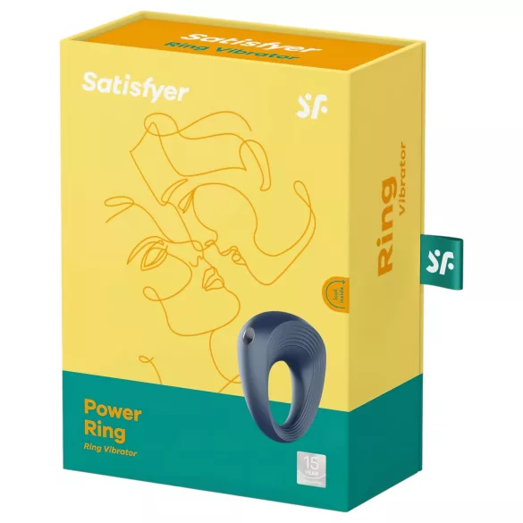 Satisfyer Power Ring - vibrirajući penis prsten vodootporan - sivi